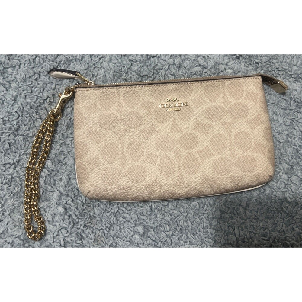 Coach wristlet Y2K vintage beige